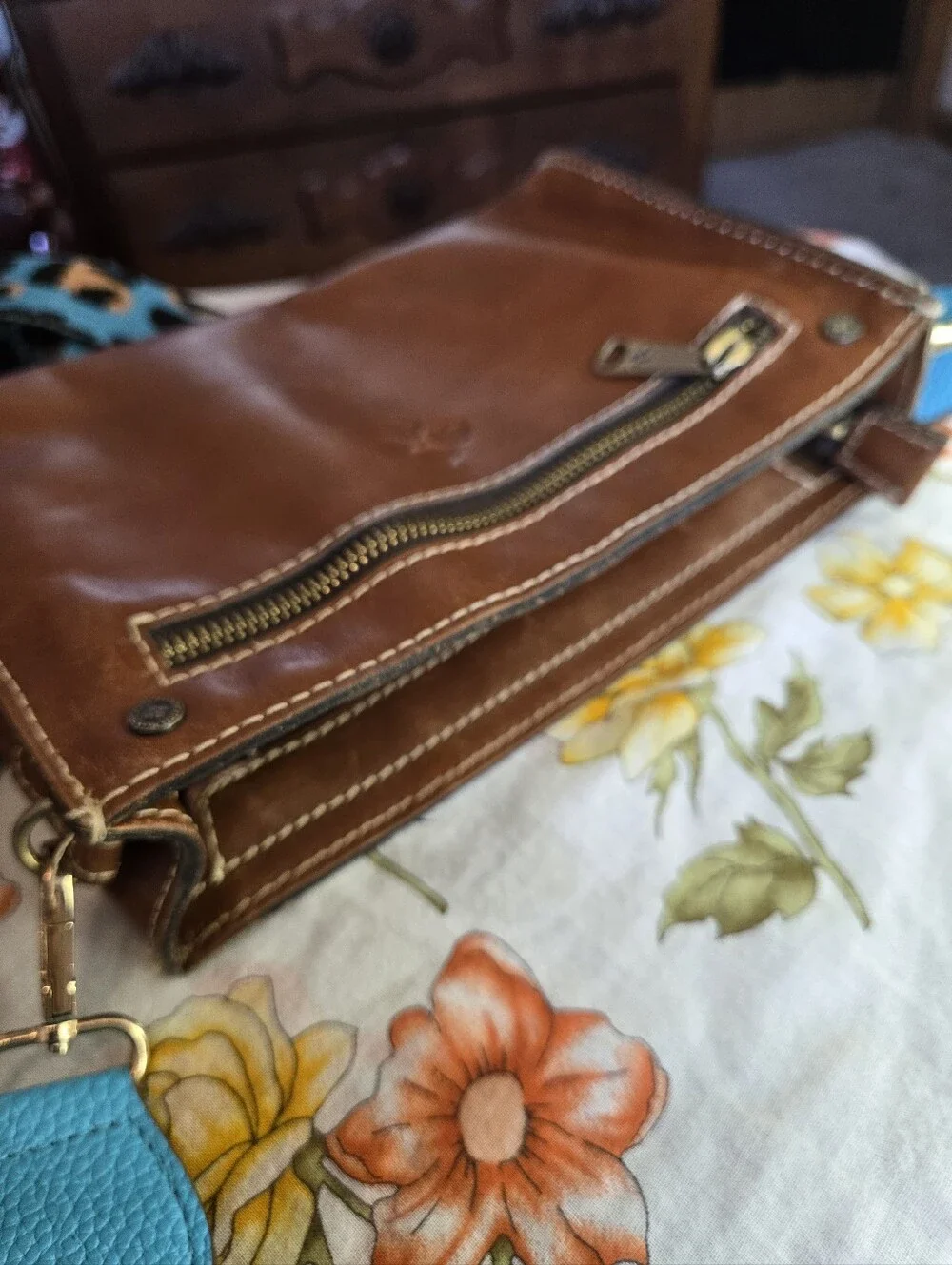 Patricia Nash Tooled Bag With Crossbody Detachable and Adjustable Strap
